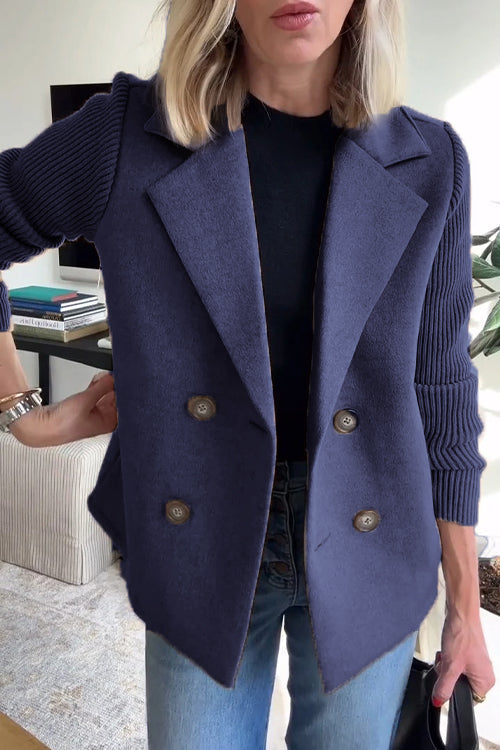 Margot Knit-Sleeve Blazer