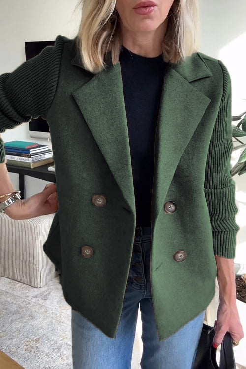 Margot Knit-Sleeve Blazer