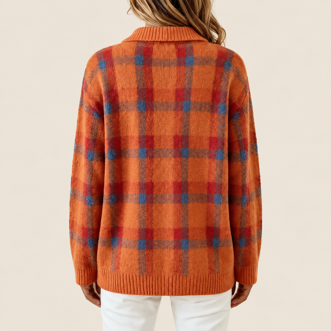 Hadley Plaid Knit Cardigan