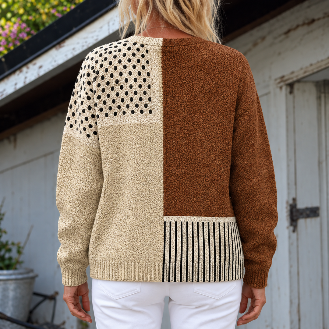 Eloise Patchwork Knit Cardigan