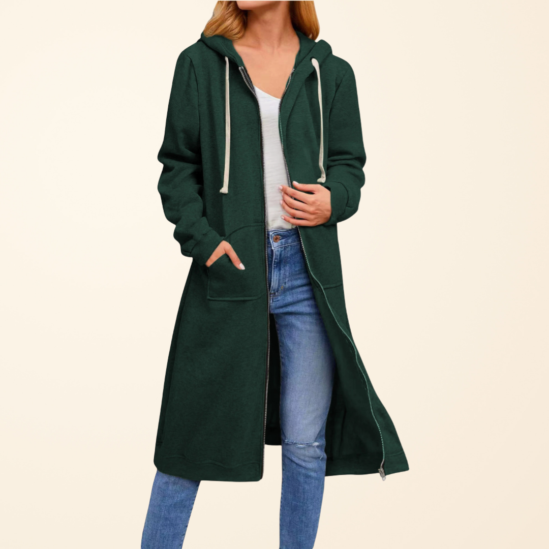 Brielle Longline Zip Cardigan