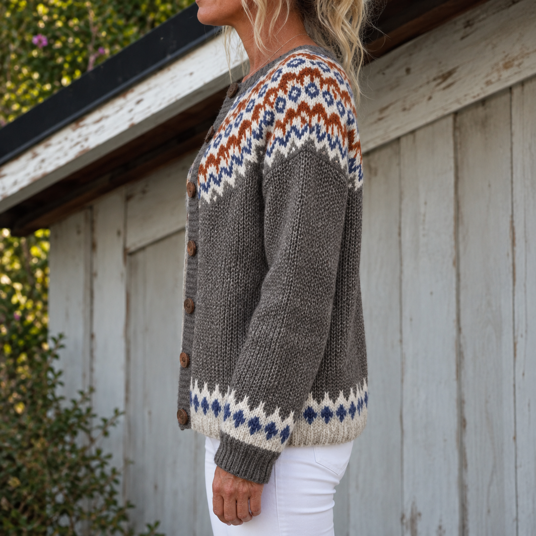 Gabriella Heritage Pattern Knit Cardigan