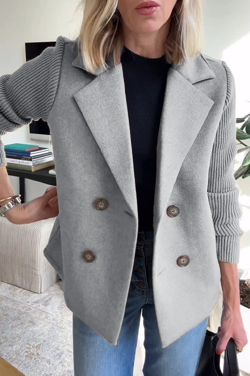Margot Knit-Sleeve Blazer