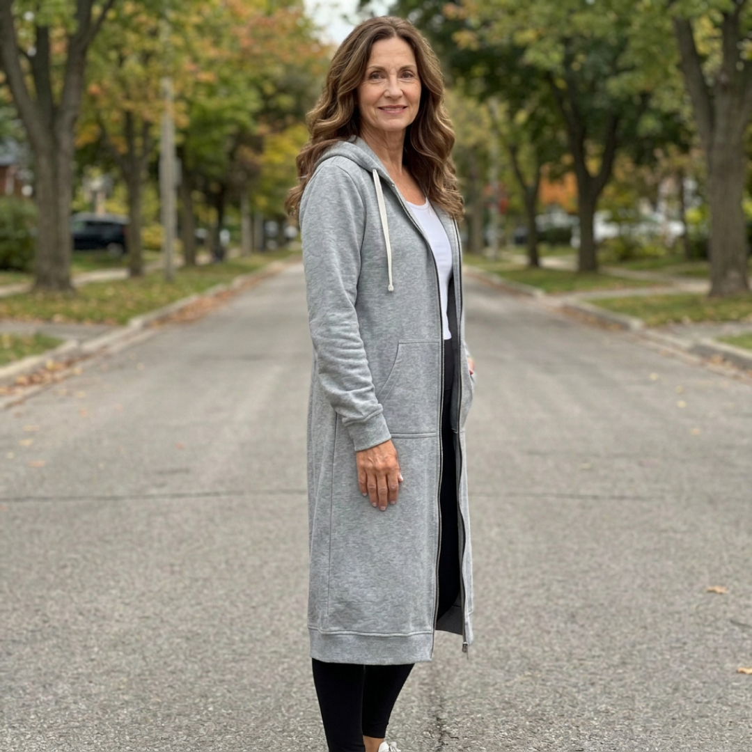 Brielle Longline Zip Cardigan