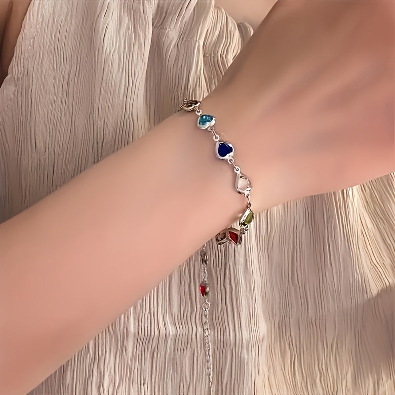 Chloe Multicolor Heart Bracelet