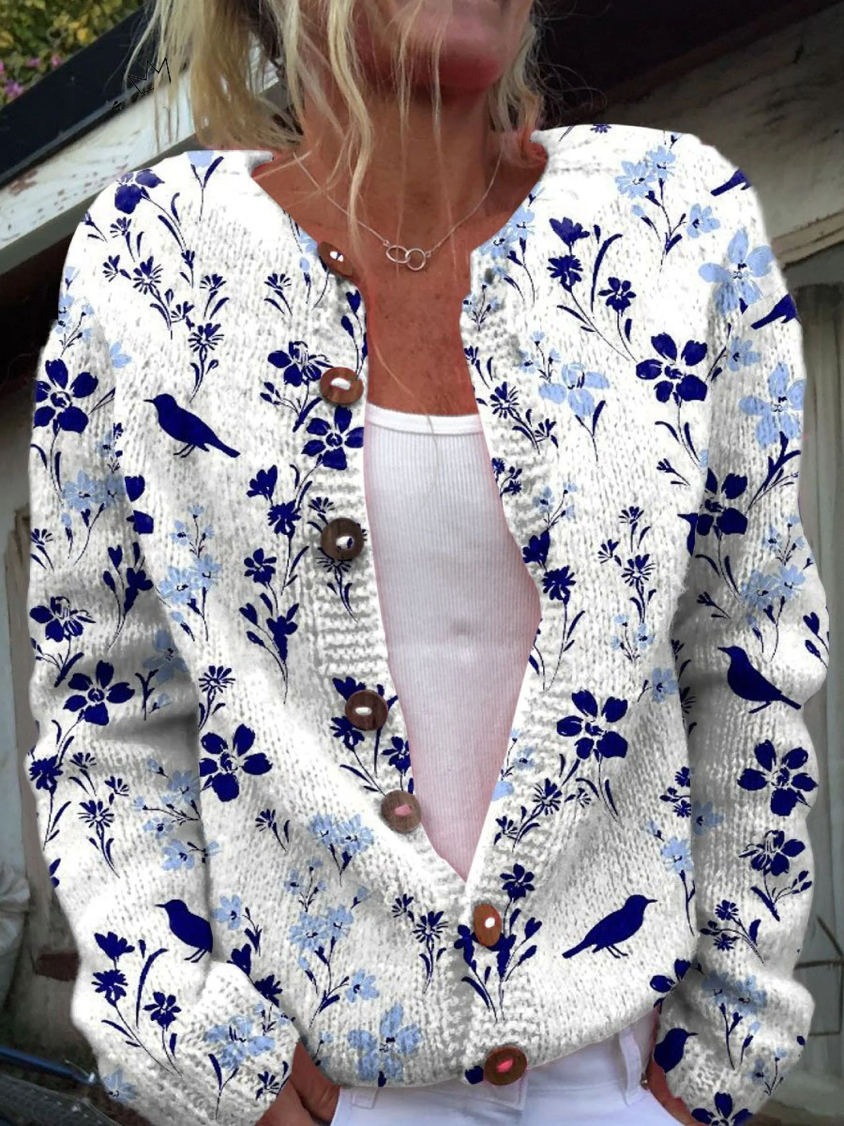 Valerie Bird & Blossom Knit Cardigan