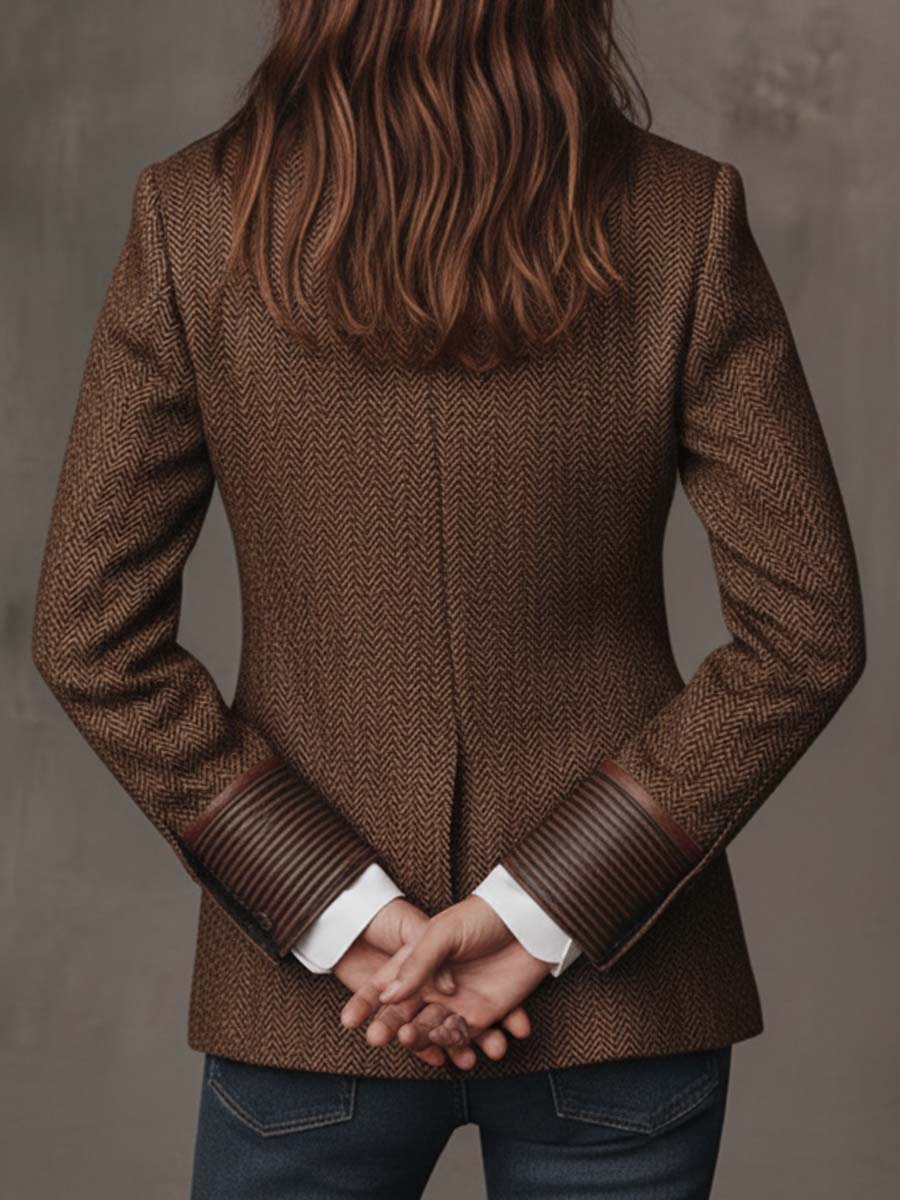 Margot Herringbone Paisley Blazer