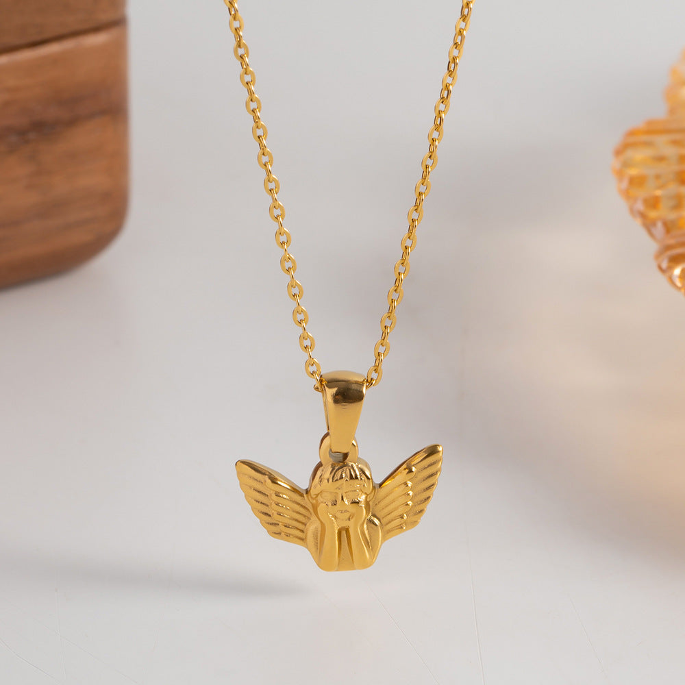 Amelia Guardian Angel Pendant Necklace