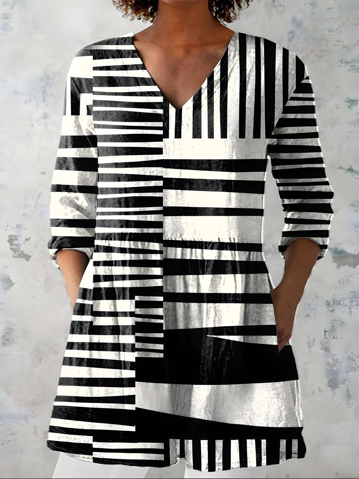 Sienna Abstract Print Tunic Blouse