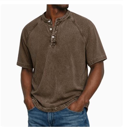 Andre Washed Cotton Henley