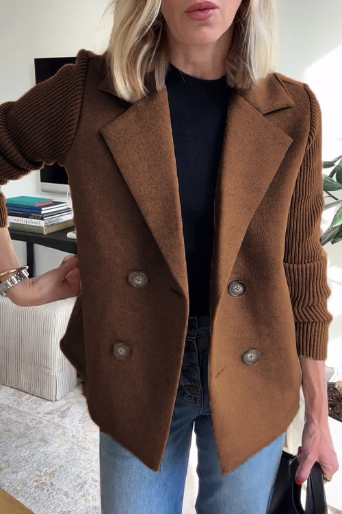 Margot Knit-Sleeve Blazer