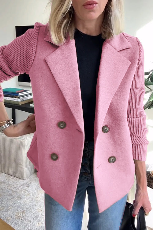 Margot Knit-Sleeve Blazer
