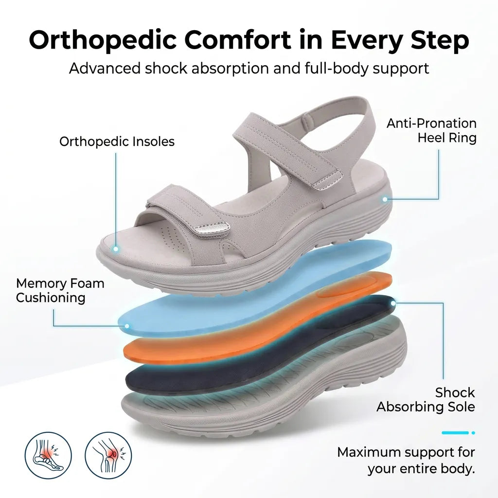 Mara Orthopedic Adjustable Walking Sandals