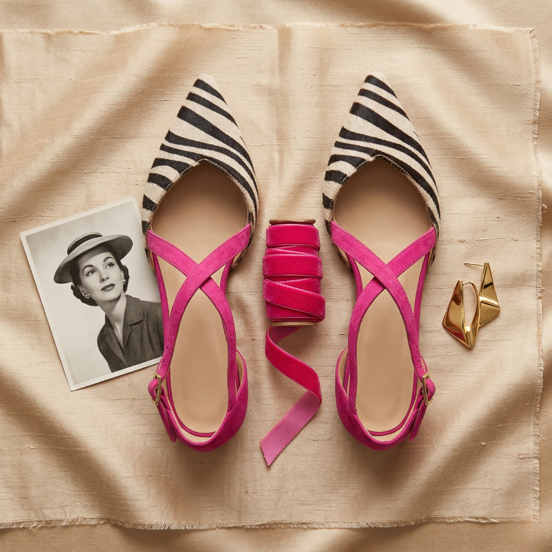 Fern Cross-Strap Pointed Flats