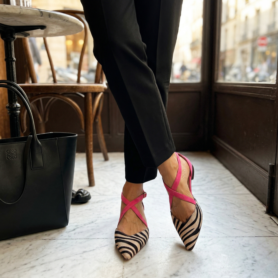 Fern Cross-Strap Pointed Flats