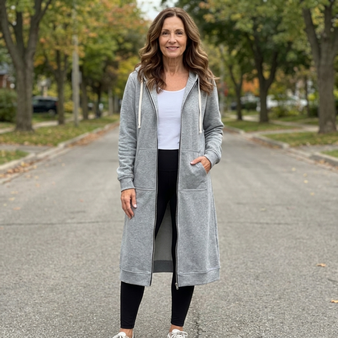 Brielle Longline Zip Cardigan