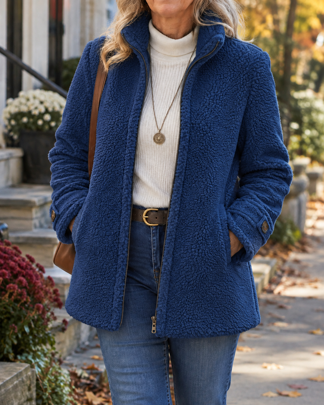 Rebecca Teddy Fleece Zip Jacket