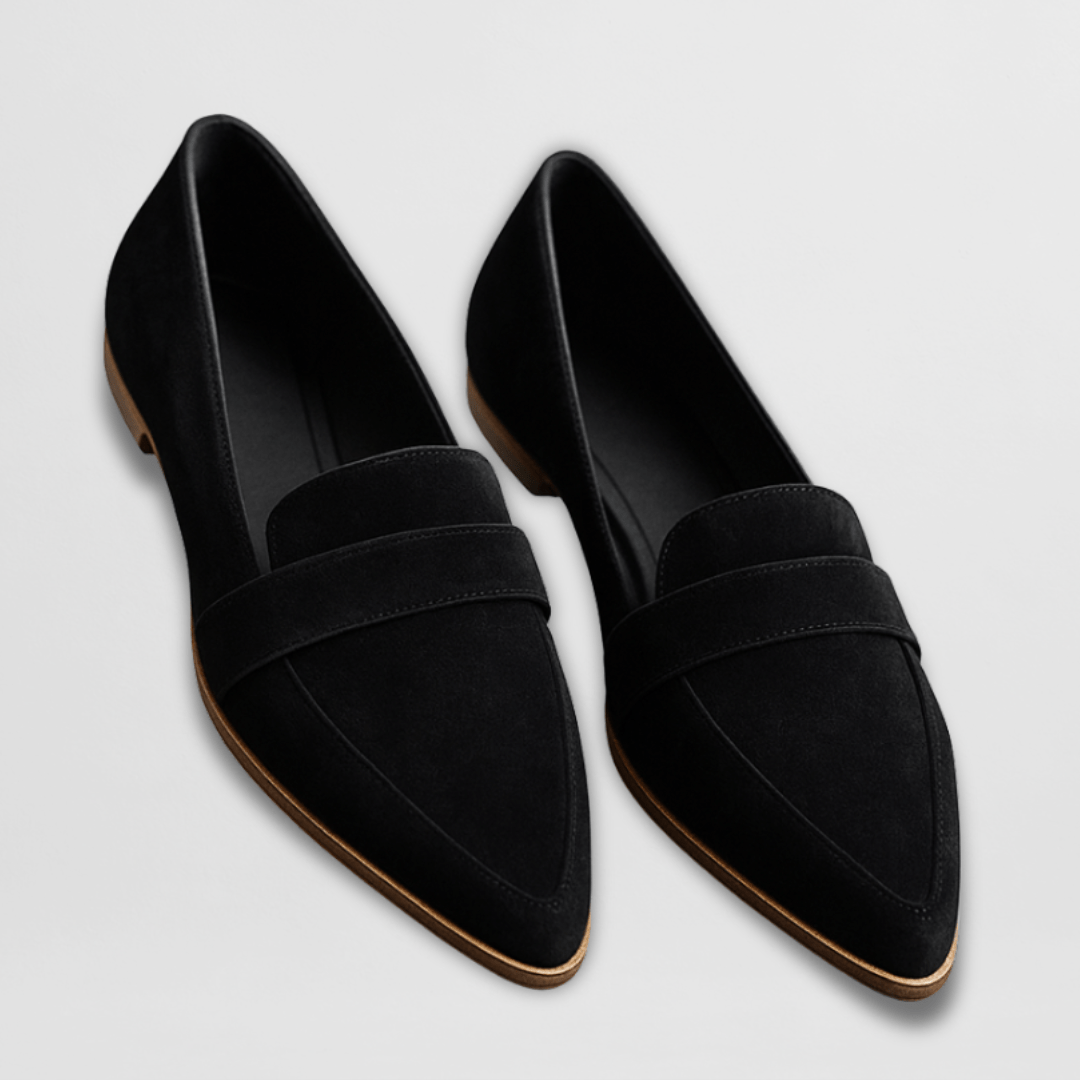 Helen Suede-Effect Pointed Loafers