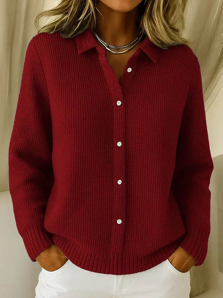 Audrey Collared Knit Cardigan