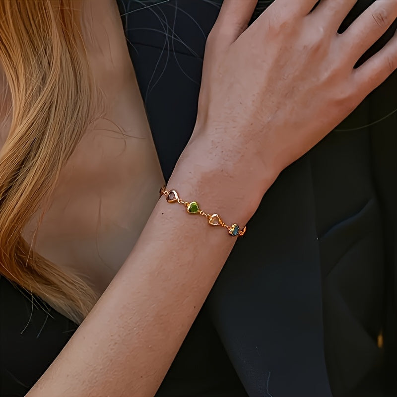 Chloe Multicolor Heart Bracelet