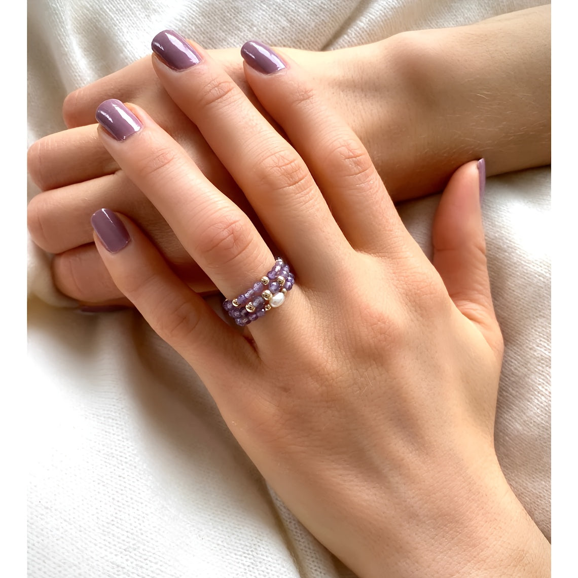 Sienna Three-Piece Beaded Ring Set