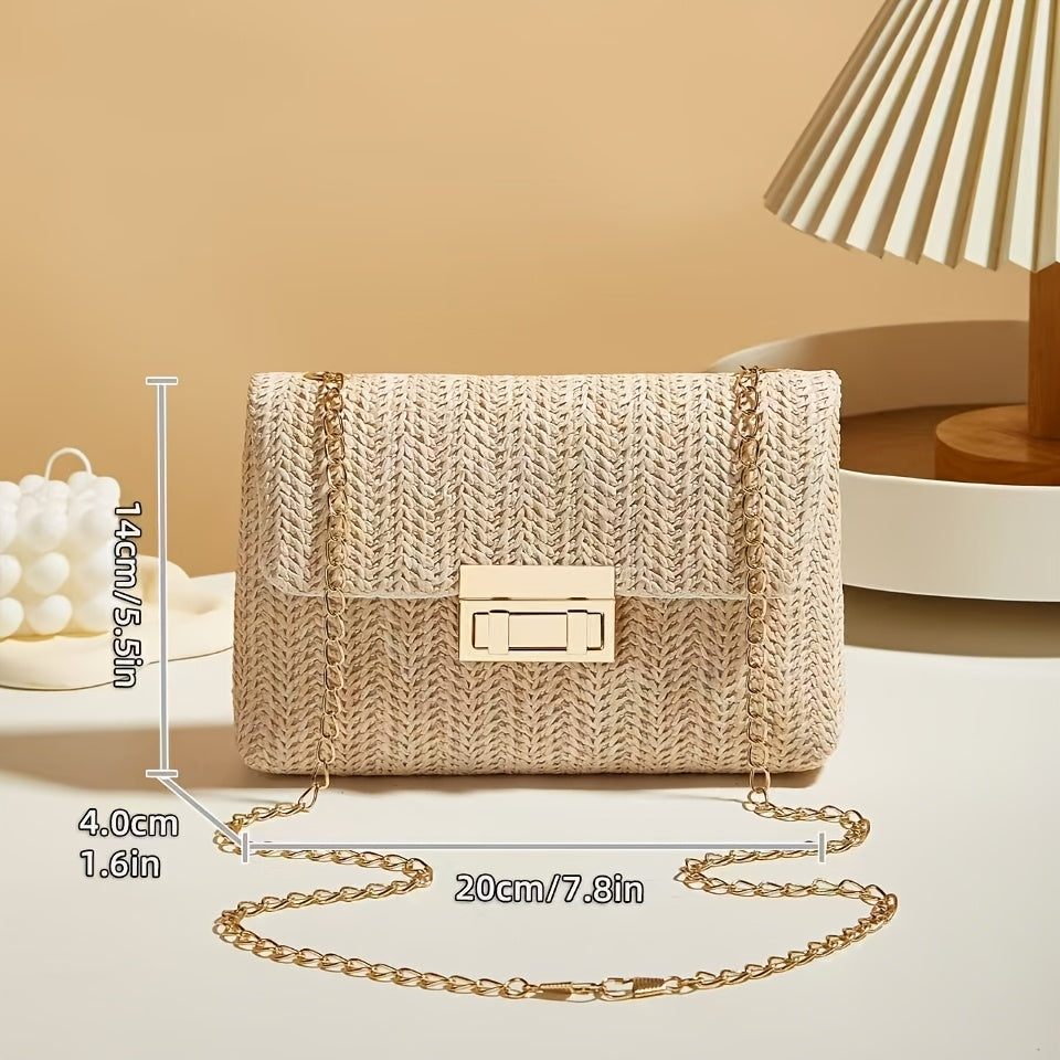 Charlotte Woven Chain Crossbody Bag