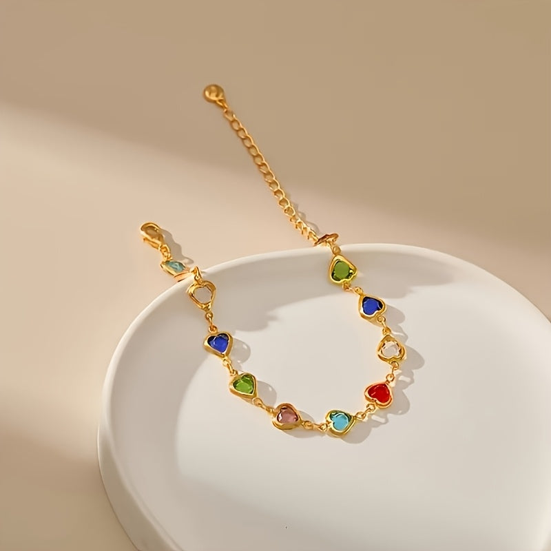 Chloe Multicolor Heart Bracelet