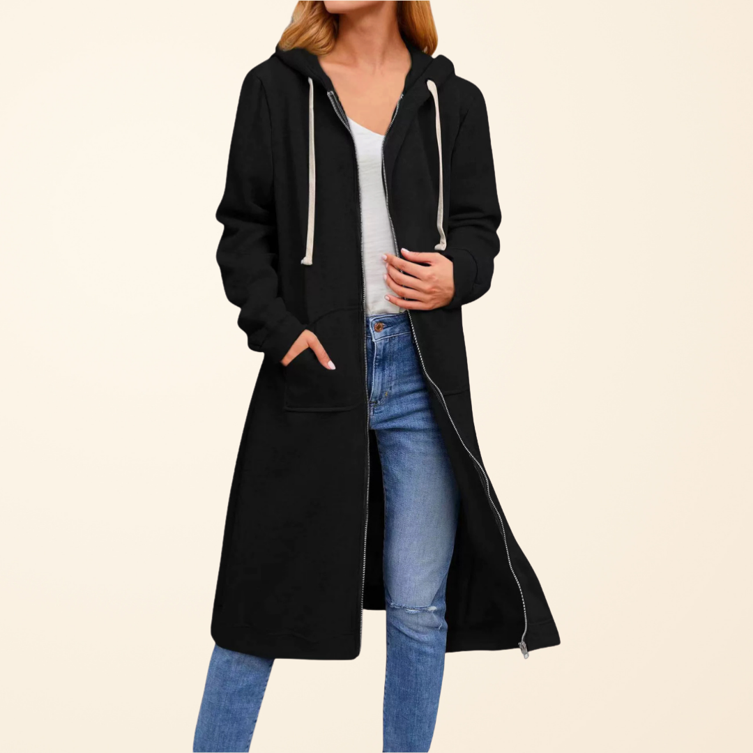 Brielle Longline Zip Cardigan