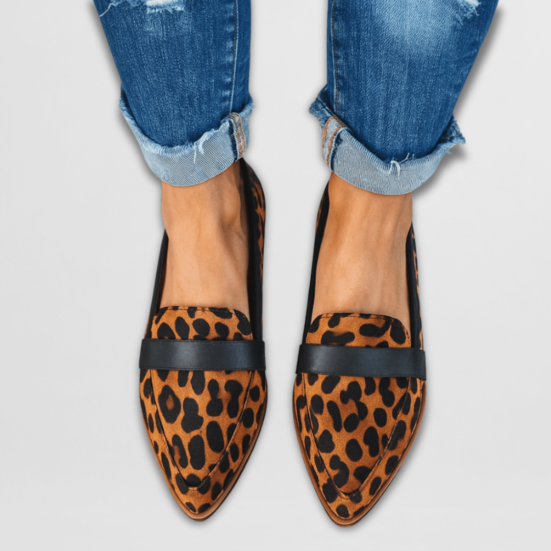Helen Suede-Effect Pointed Loafers