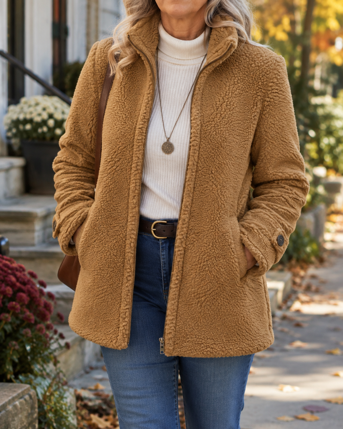 Rebecca Teddy Fleece Zip Jacket