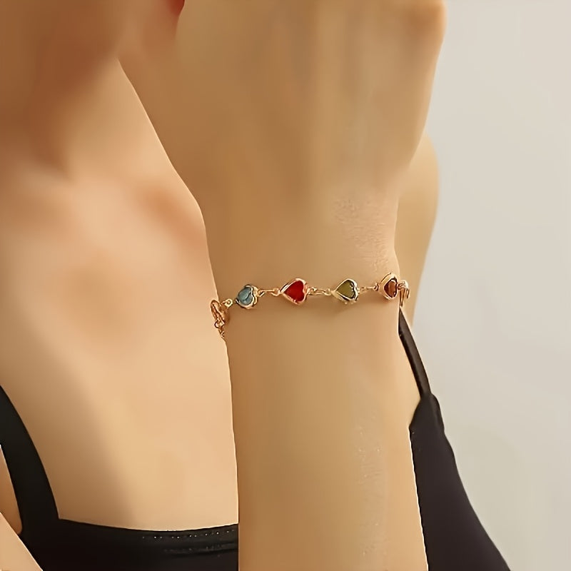 Chloe Multicolor Heart Bracelet