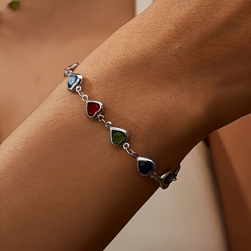 Chloe Multicolor Heart Bracelet