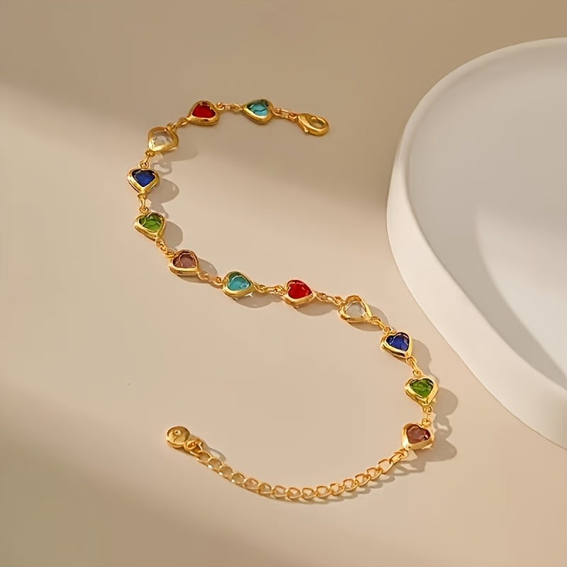 Chloe Multicolor Heart Bracelet