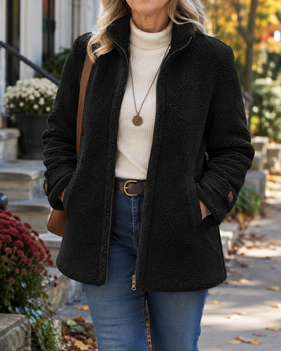 Rebecca Teddy Fleece Zip Jacket