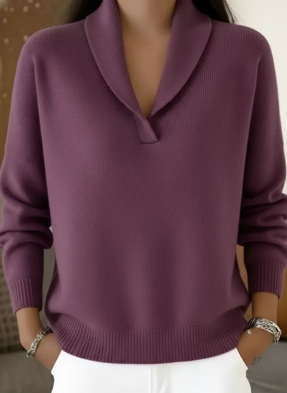 Antonia Shawl-Collar Sweater