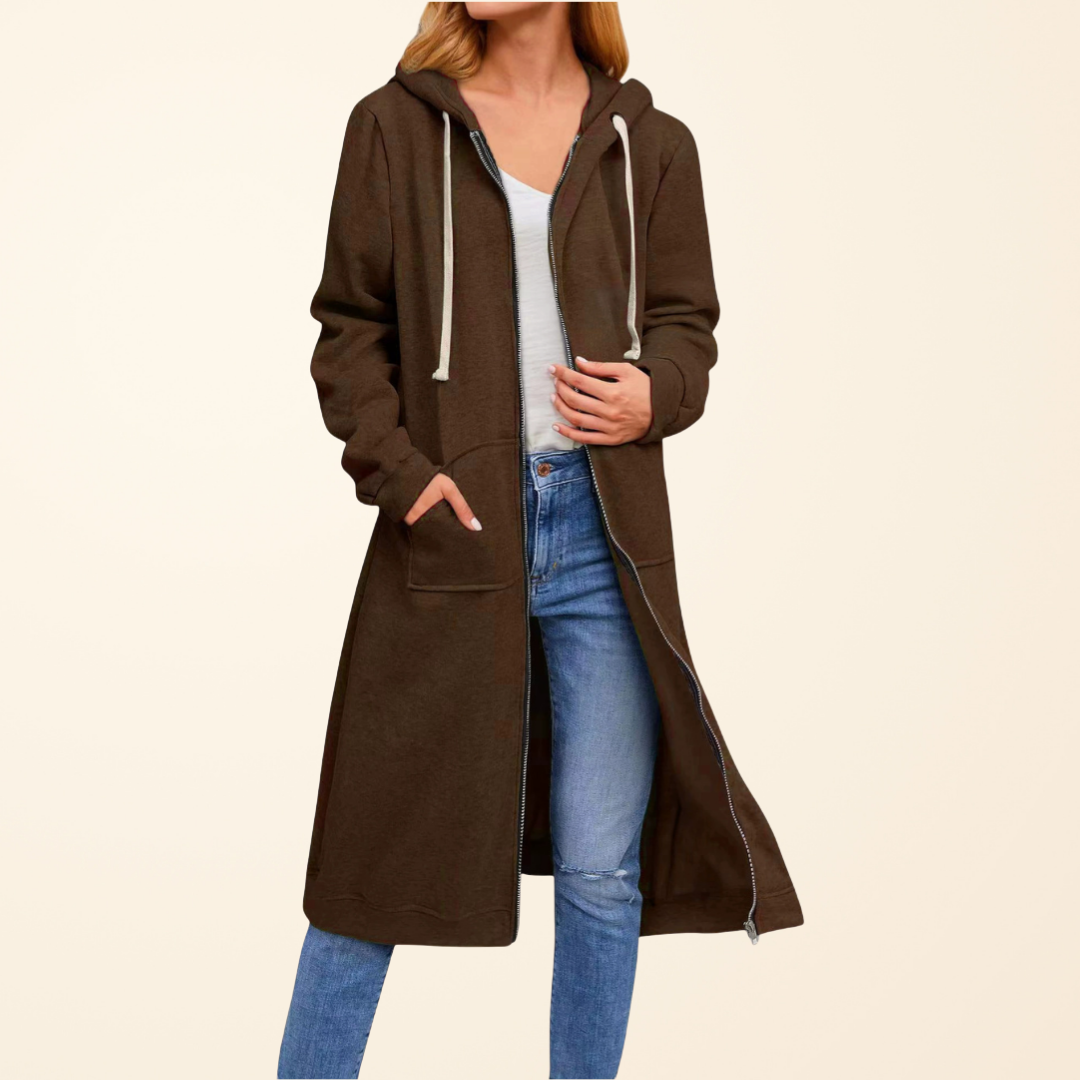 Brielle Longline Zip Cardigan