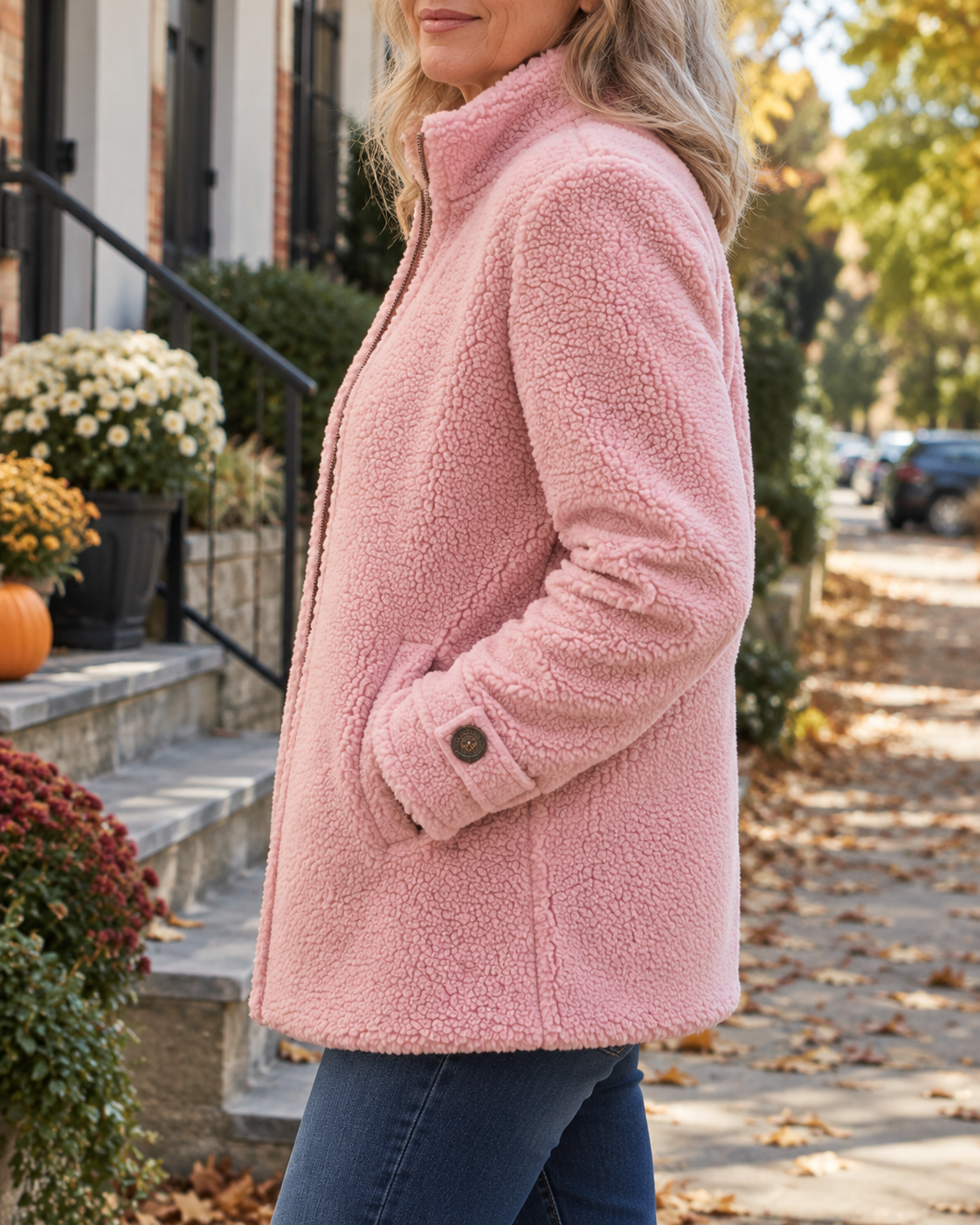Rebecca Teddy Fleece Zip Jacket
