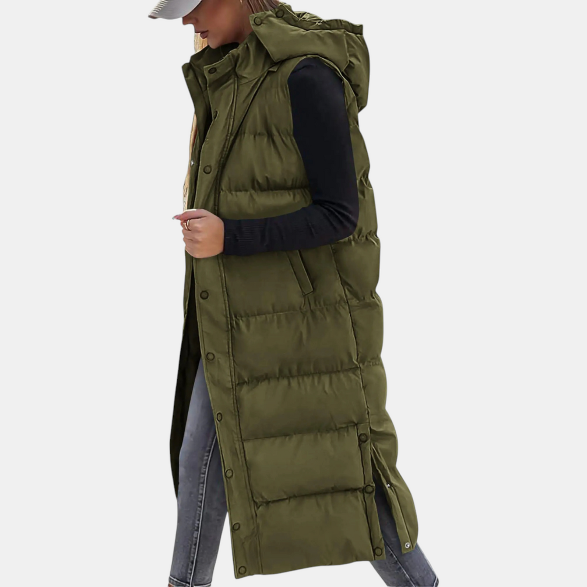 Avery Hooded Maxi Puffer Vest