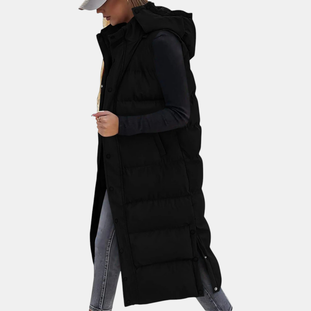 Avery Hooded Maxi Puffer Vest