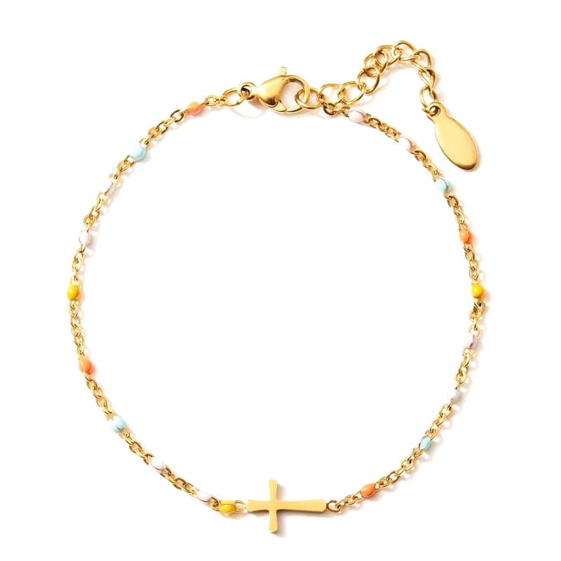 Grace Color-Accent Cross Bracelet