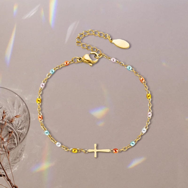 Grace Color-Accent Cross Bracelet