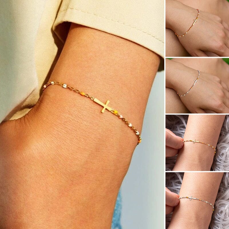 Grace Color-Accent Cross Bracelet