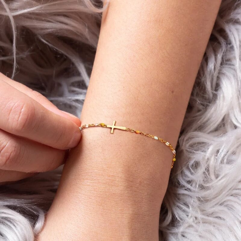 Grace Color-Accent Cross Bracelet