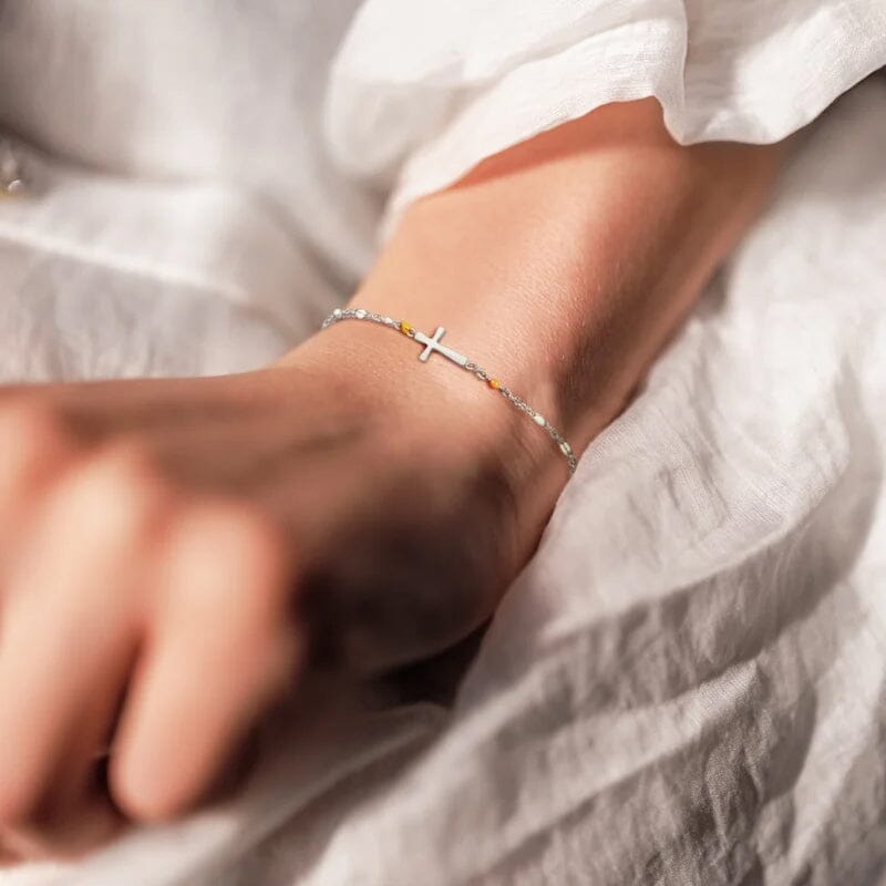 Grace Color-Accent Cross Bracelet
