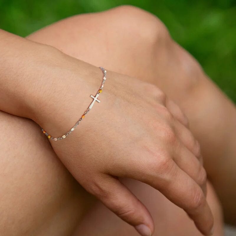 Grace Color-Accent Cross Bracelet