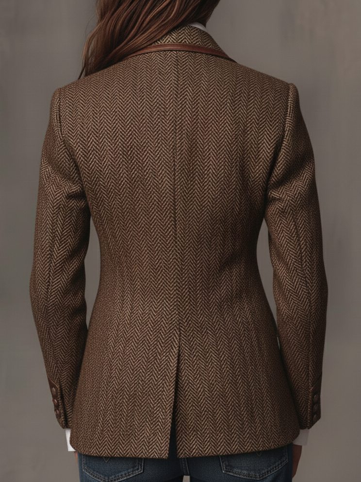 Margot Herringbone Paisley Blazer
