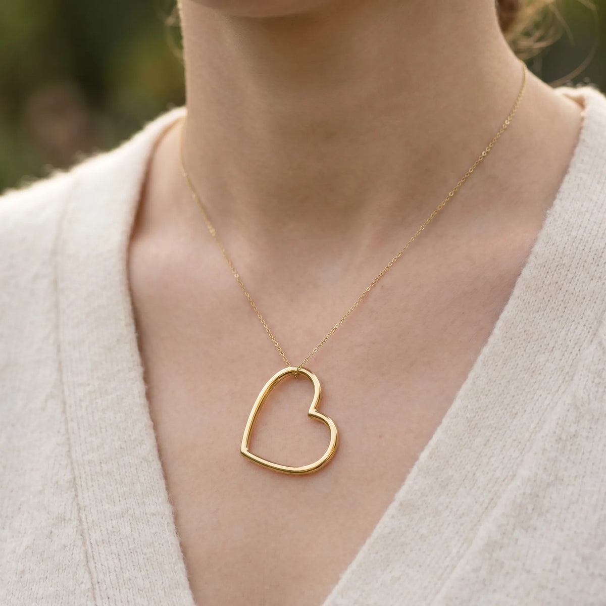 Maren Open Heart Pendant Necklace