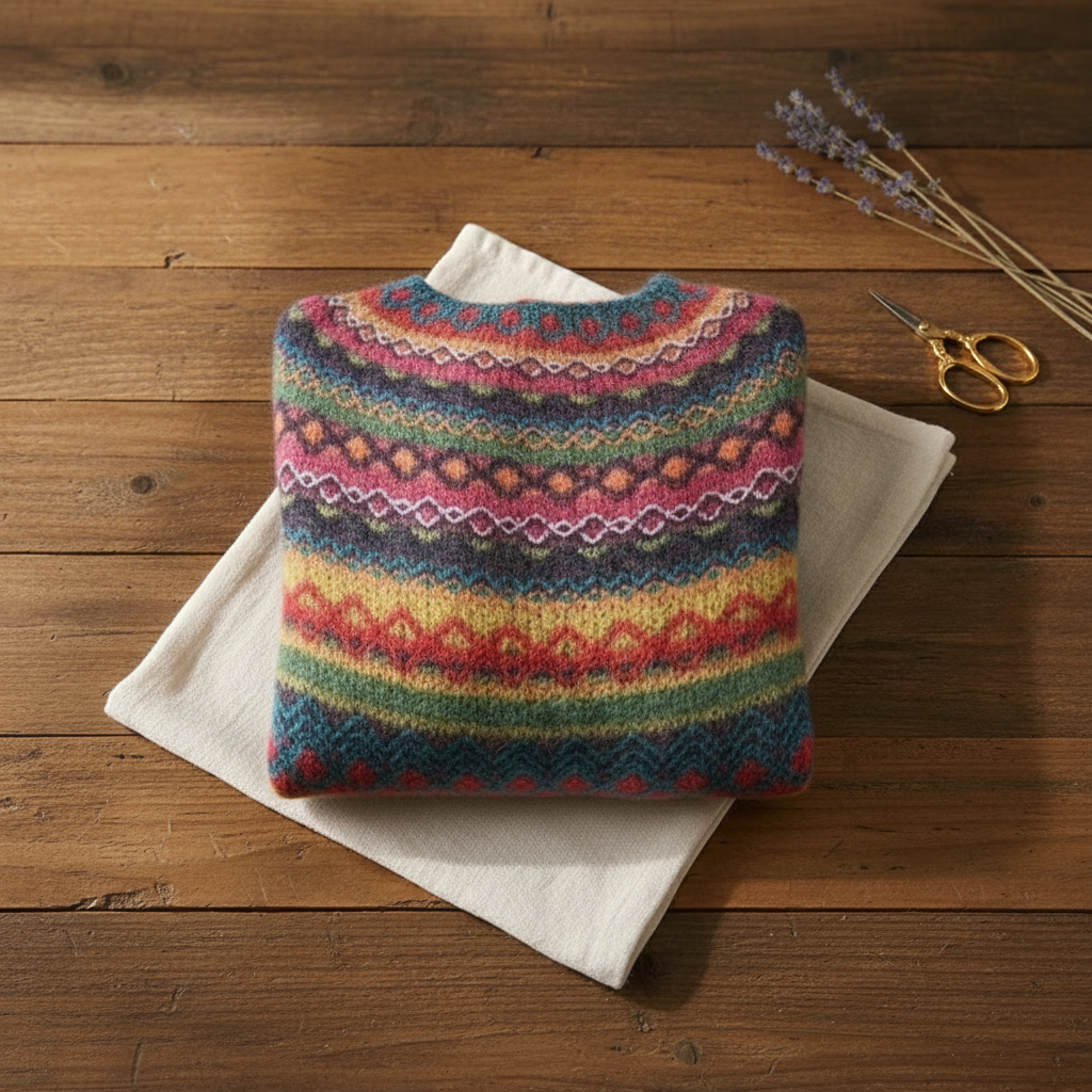 Freya Rainbow Fair Isle Cotton Sweater