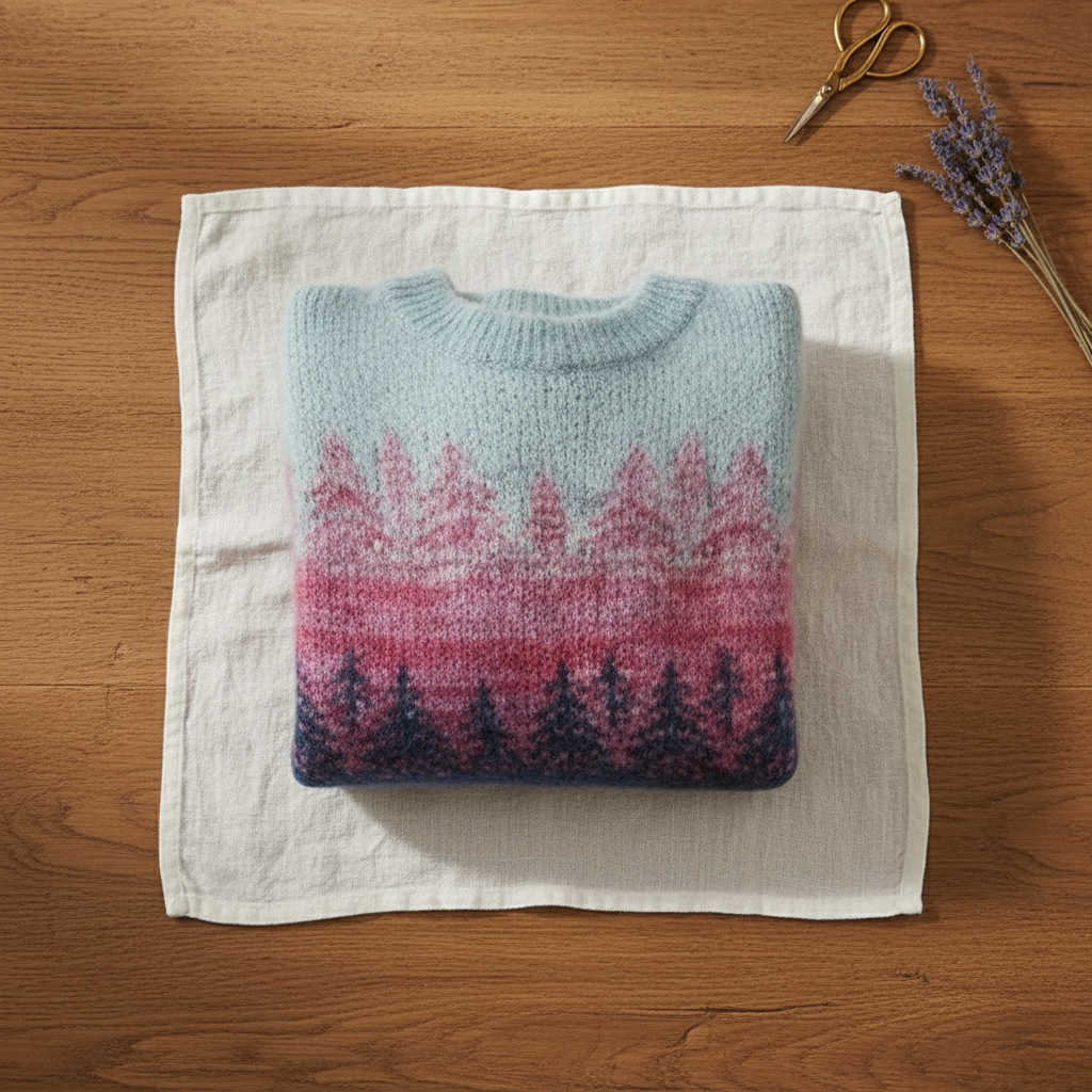 Nora Pink Ombré Cotton Sweater