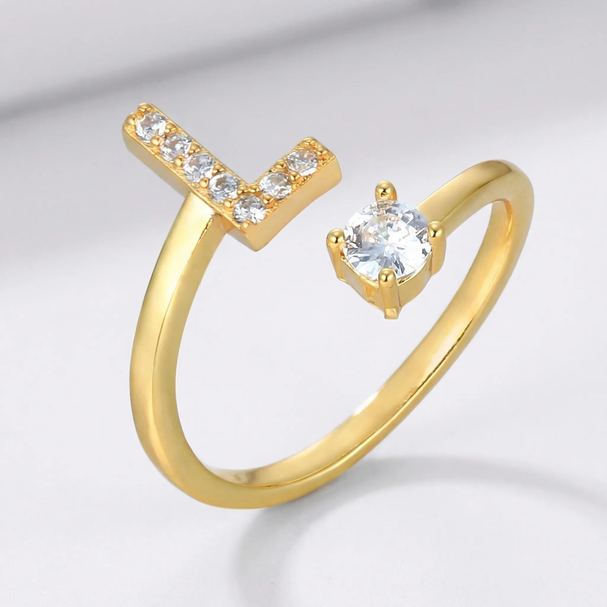 Isla Personalized Initial Ring